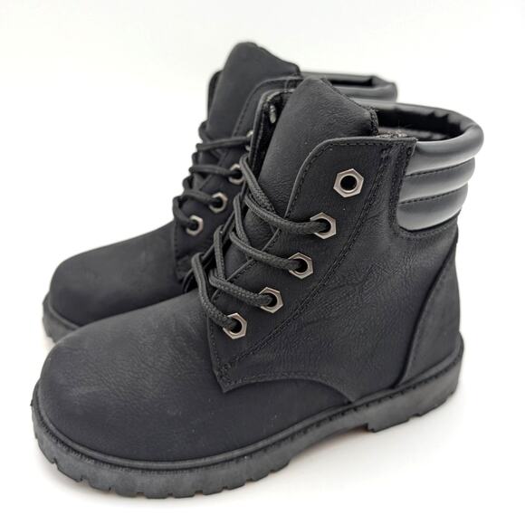 Rugged Bear Hiking Boots Waterproof Lace-Up Big Kids Black Size US11 EU28 - Picture 1 of 10